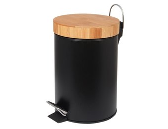 Badkamer prullenbak 3l mat zwarte vuilnisbak