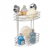 Badkamer hoekplank staal zuignap