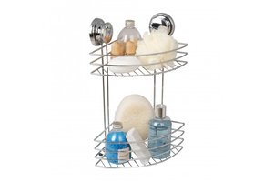 Badkamer hoekplank staal zuignap