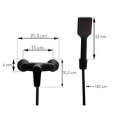 Douchemengkraan voor cabine - wandmontage zwarte douche