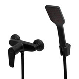 Douchemengkraan voor cabine - wandmontage zwarte douche