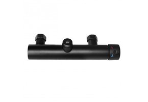 Douchemengkraan - wandmontage 15 cm - universeel - zwart