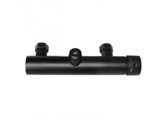 Douchemengkraan - wandmontage 15 cm - universeel - zwart