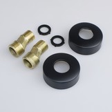 Douchemengkraan - wandmontage 15 cm - universeel - zwart