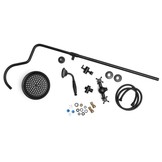 Regendoucheset - retro - met mengkraan - 20 cm - zwart