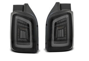 Achterlichten geschikt voor VW T5 04 03-09/10-15 smoke zwart wit LED
