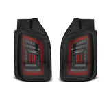 Achterlichten geschikt voor VW T5 04 03-09/10-15 smoke zwart rood LED transporter