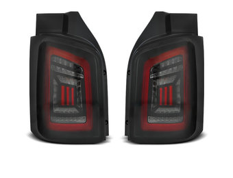 Achterlichten geschikt voor VW T5 04 03-09/10-15 smoke zwart rood LED transporter