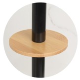 WC rolhouder staand met toiletborstel - 22x66cm - zwart