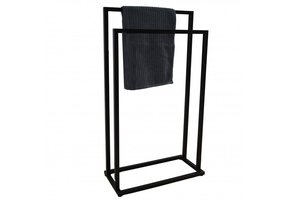 Handdoekenrek - staand - 45x21,5x84,5 cm - mat zwart