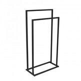 Handdoekenrek - staand - 45x21,5x84,5 cm - mat zwart