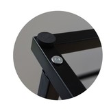 Handdoekenrek - staand - 45x21,5x84,5 cm - mat zwart