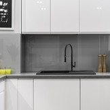 Keukenmengkraan - uittrekbare uitloop - eengreeps - zwart