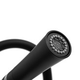 Keukenmengkraan - uittrekbare uitloop - eengreeps - zwart