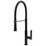 Keukenmengkraan - uittrekbare uitloop - eengreeps - zwart