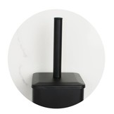 WC rolhouder staand met toiletborstel - 20x80cm - zwart