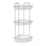 Doucherek - 3 laags - hoekmodel - 25,5x19x52 cm - chroom