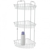 Doucherek - 3 laags - hoekmodel - 25,5x19x52 cm - chroom