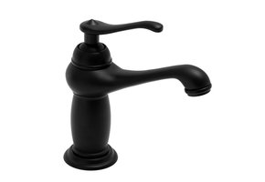 Wastafelkraan - zwart - retro - 11x17 cm - eengreeps