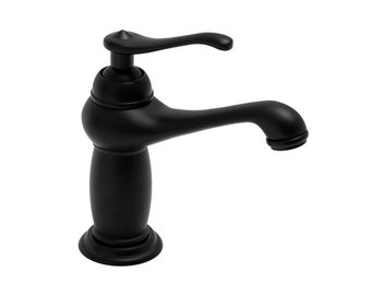 Wastafelkraan - zwart - retro - 11x17 cm - eengreeps