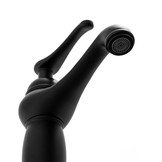 Wastafelkraan - zwart - retro - 11x17 cm - eengreeps