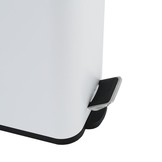 Pedaalemmer - prullenbak badkamer - 5 liter - wit bamboe