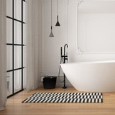 Vrijstaande badkraan - zwart - met handdouche - 114 cm hoog