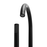Vrijstaande badkraan - zwart - met handdouche - 114 cm hoog