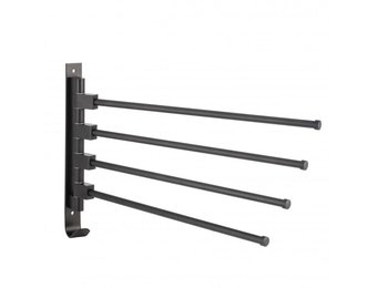 Handdoekenrek - wandmontage - 38,5x24 cm - zwart