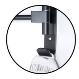 Handdoekenrek - wandmontage - 38,5x24 cm - zwart