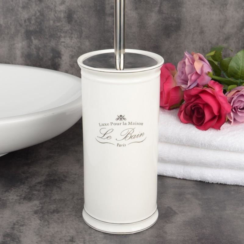 WC borstel - Toiletborstel - porselein - ø 11,5 cm - wit
