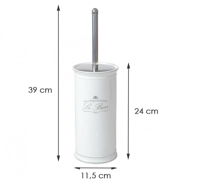 WC borstel - Toiletborstel - porselein - ø 11,5 cm - wit