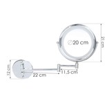 Make up spiegel - scheerspiegel - met LED - 20 cm - chroom