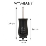 WC borstel - Toiletborstel - porselein - ø 11 cm - zwart