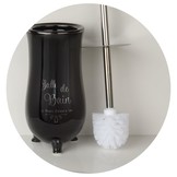 WC borstel - Toiletborstel - porselein - ø 11 cm - zwart