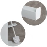 WC rolhouder staand met toiletborstel - 20x63cm - wit