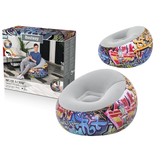 Bestway 75075 - opblaasbare stoel - 112x112x66 cm - graffiti