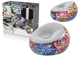 Bestway 75075 - opblaasbare stoel - 112x112x66 cm - graffiti