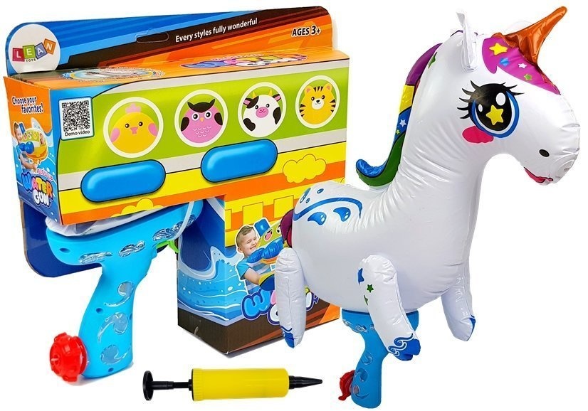 Waterpistool - eenhoorn - opblaasbaar - 62 x 20 x 59 cm