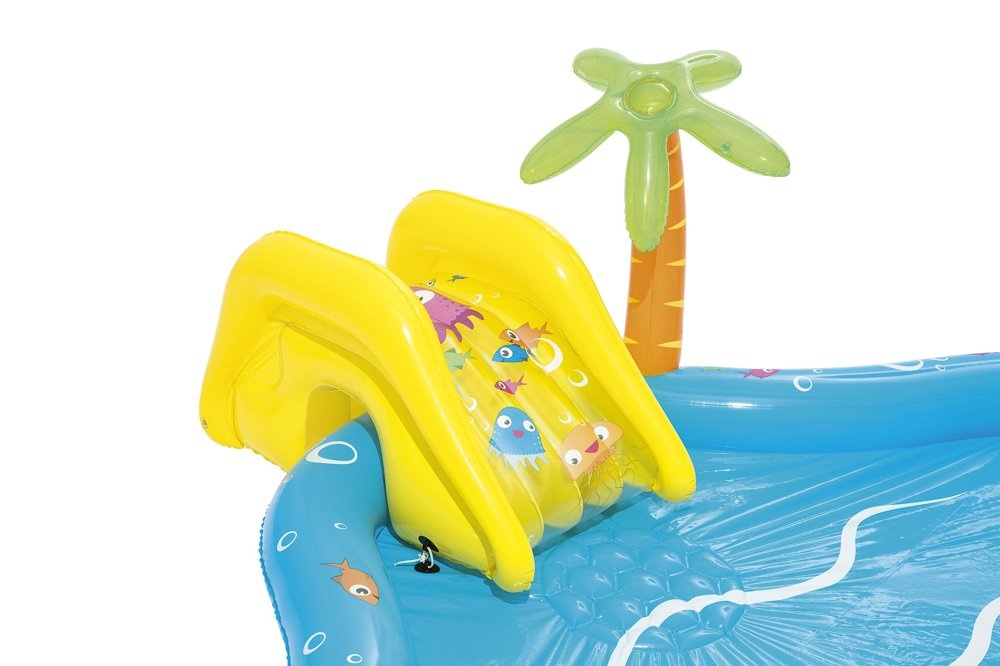 Bestway vissen - kinderzwembad met glijbaan - 280x257x87 cm