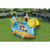 Bestway vissen - kinderzwembad met glijbaan - 280x257x87 cm