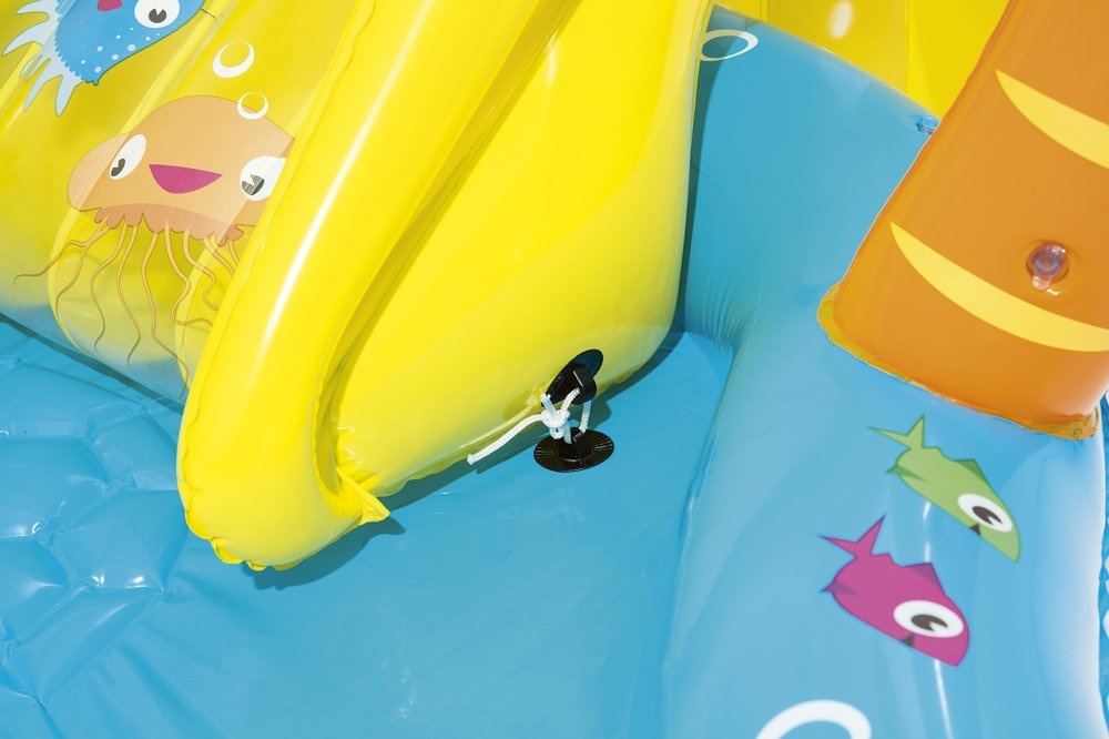 Bestway vissen - kinderzwembad met glijbaan - 280x257x87 cm