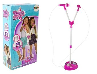 Microfoon kind - duo set met standaard - roze