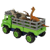 Speelgoed auto - dino transport truck - 30x12x15 cm - groen