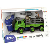 Speelgoed auto - dino transport truck - 30x12x15 cm - groen