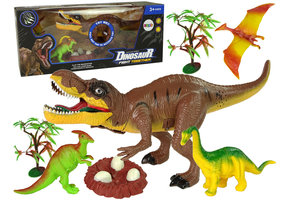 Dino speelgoed - met licht en geluid - 7 delig