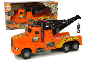 Speelgoed auto - takelwagen - 44 x 17 x 24 cm - oranje