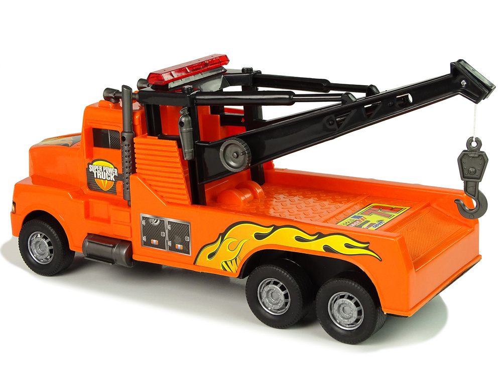 Speelgoed auto - takelwagen - 44 x 17 x 24 cm - oranje