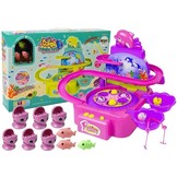 Visspel - hengelspel - roze paars