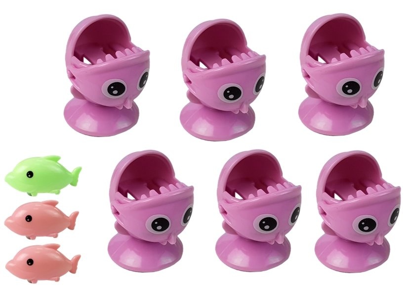 Visspel - hengelspel - roze paars